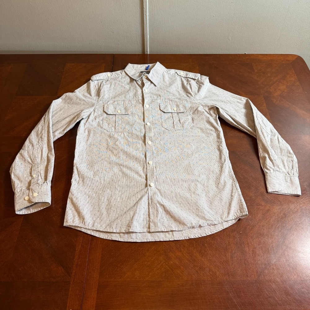 Kenneth Cole button Shirt Mens gray